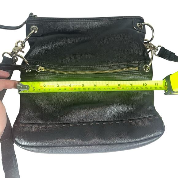 The Sak Brown Leather Crossbody Shoulder Bag Zip Pocket Boho Slouchy Style - Picture 8 of 9